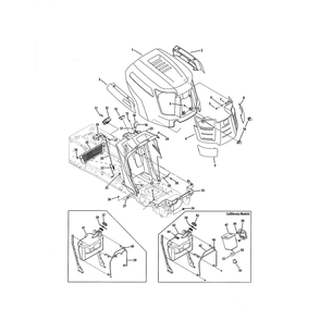 Hood/Dash Diagram and Parts List for 13RX90AR256  Cub Cadet Lawn Tractor